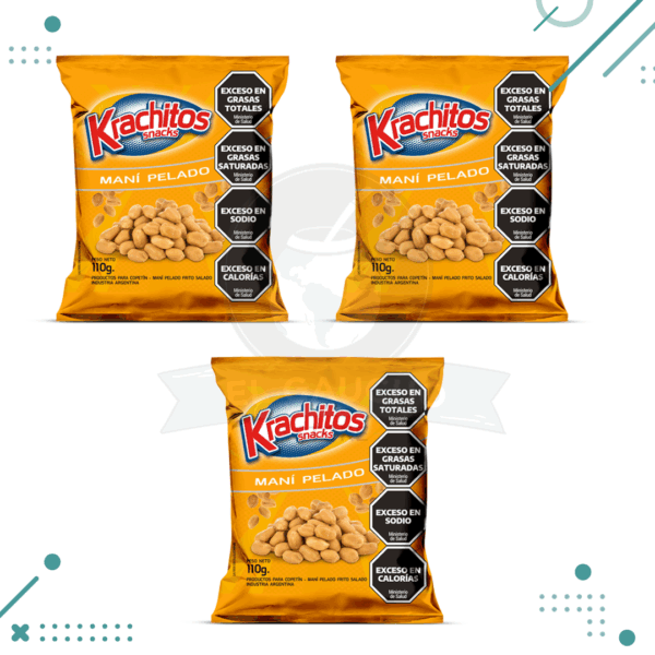Krachitos Maní Pelado 110 gr x 3 unidades (330gr)