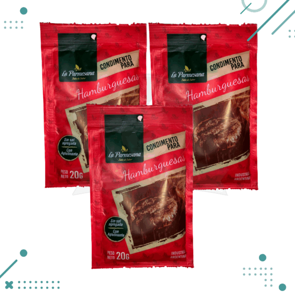 Condimento Para Hamburguesa La Parmesana 20 g. (pack 3u) (60g)
