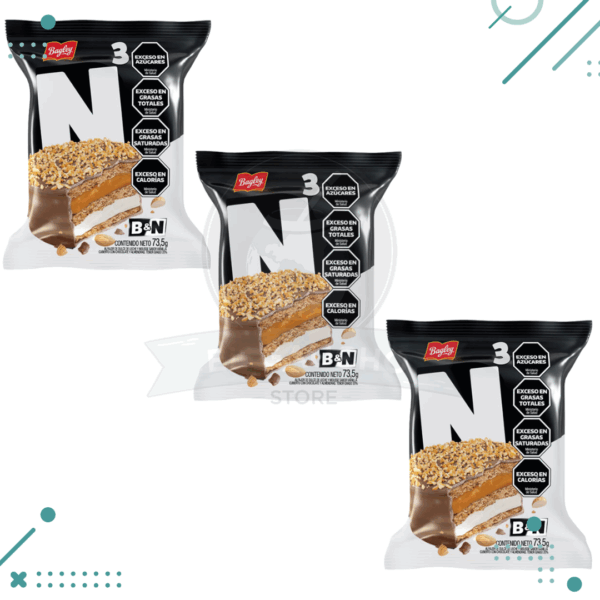 Alfajor Blanco & Negro 3.0, NEGRO (73,5gr.) (Pack de 3u.) (220gr.)