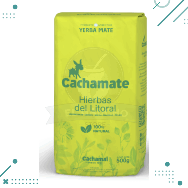 Yerba Mate Cachamate Hierbas del Litoral, Cedrón, Salvia y Marcela (500gr)