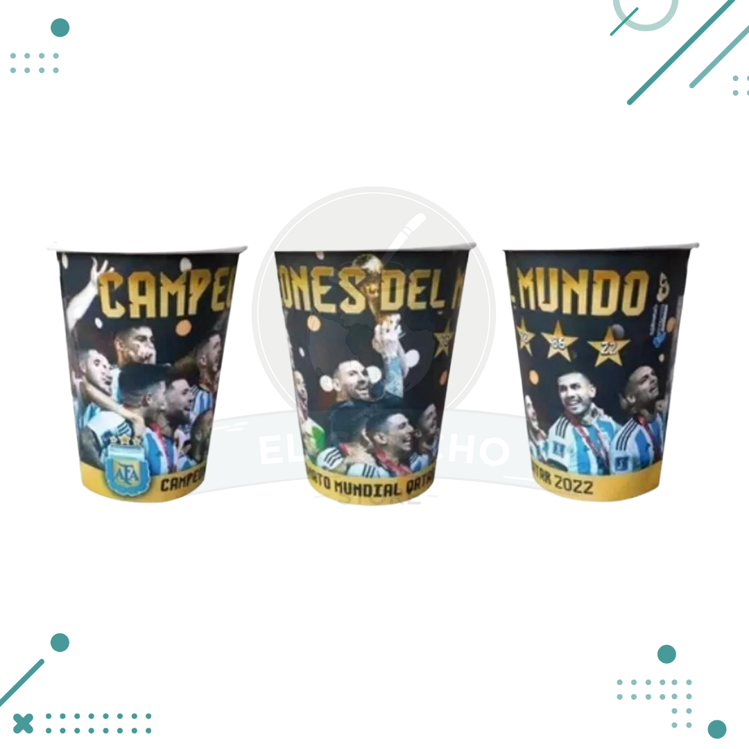 Diseno-sin-titulo-16-5.png Vasos Polipapel ARGENTINA CAMPEON (8u.) - Imagen 1