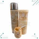 Set Matero NORDICO-BEIGE (termo-mate y bombilla-yerbera-azucarera-bolso matero) - Imagen 3