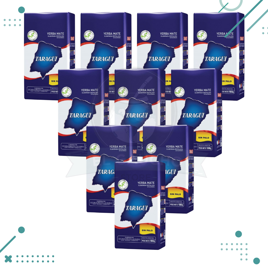 Diseno-sin-titulo-18-1-3.png Yerba Mate Taragui, sin Palo (1000gr) (pack 10) (10kg) - Imagen 1