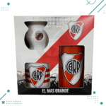 Set Mate River Plate x 3 piezas (mate + yerbera-lata + azucarera-lata) - Imagen 4