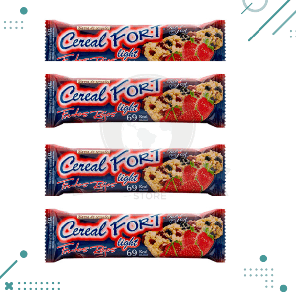 CerealFort Barra Cereal FRUTOS ROJOS, x 22g 4un (88gr)