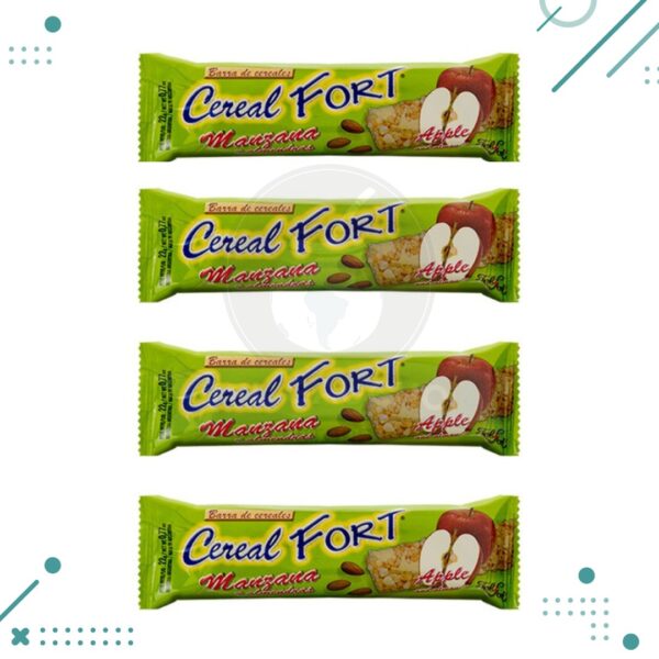 Barritas de cereal Felfort Manzana y Almendras, x 22g 4un (88gr)