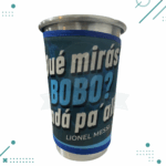 Vaso Aluminio MESSI ¿Que miras bobo? Anda pa´allá/con funda de neoprene 1 litro