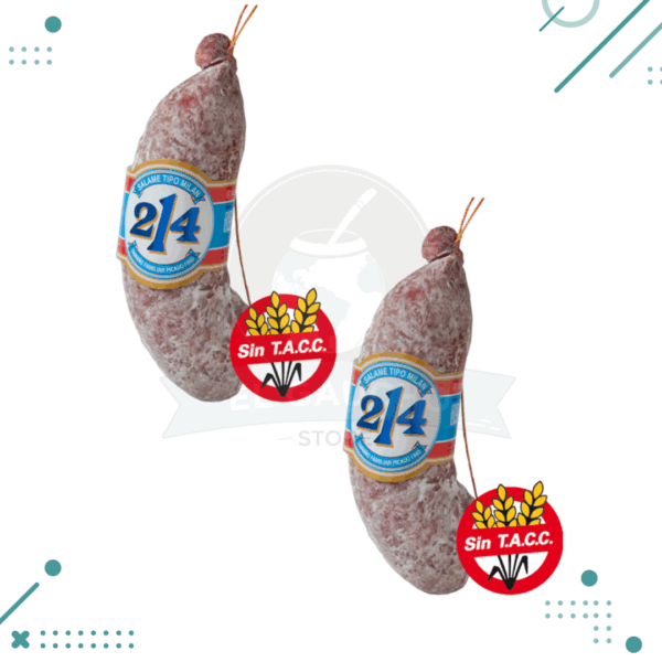 Salamin 214, picado Fino, Libre de Glúten 2 Unidades (Aprox 300g)