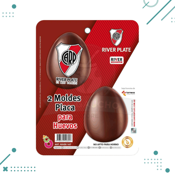 Set 2 Moldes Placa Huevo Pascua RIVER PLATE