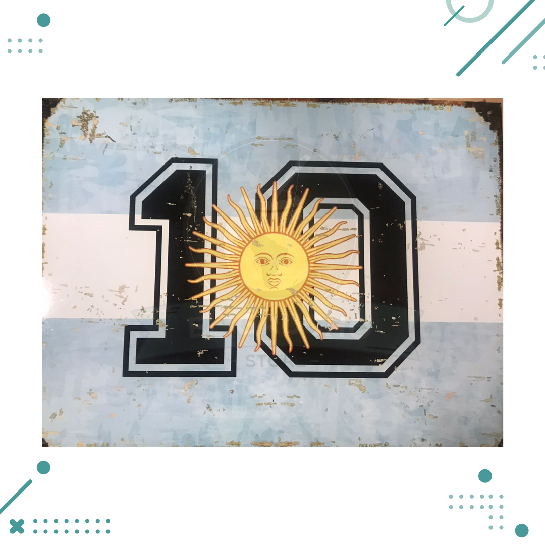 Diseno-sin-titulo-2023-04-17T121407.253.png Cartel De Chapa ARGENTINA 30X40CM GRANDE - Imagen 1