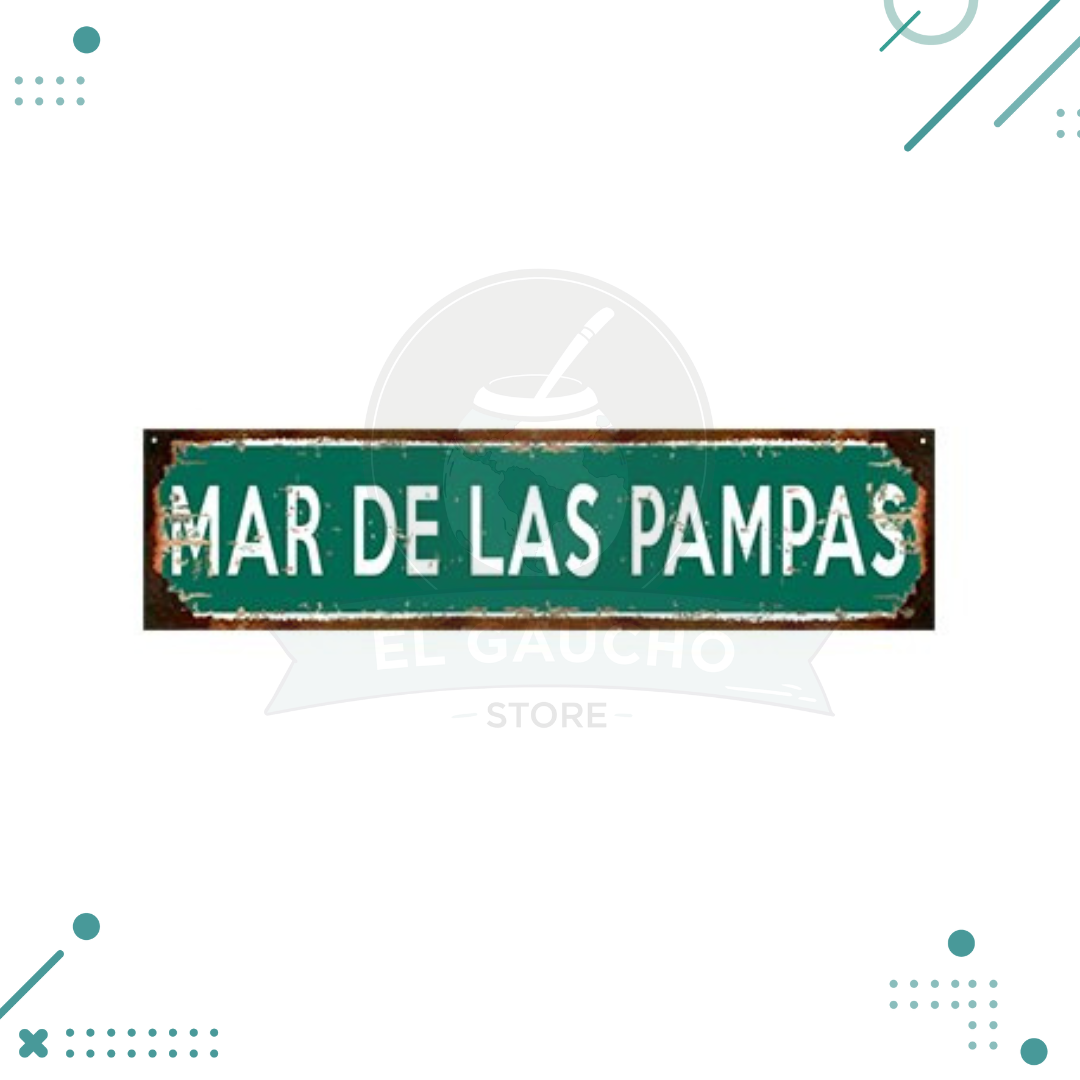 Diseno-sin-titulo-2023-04-19T193351.490.png Cartel De Chapa Vintage Mar De Las Pampas - Imagen 1