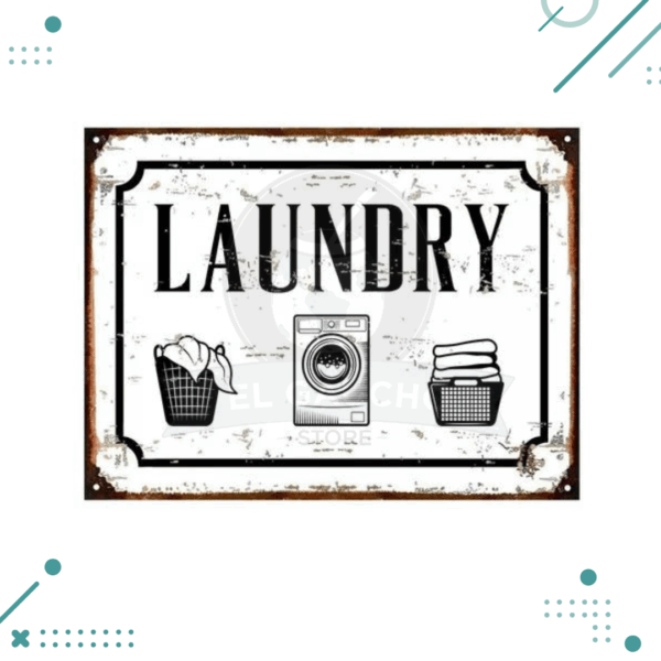 Cartel De Chapa Laundry