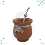 Mate Pescador MADERA 100% Artesanal + Bombilla de Acero Inoxidable