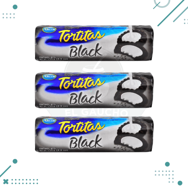 Galletitas Tortitas Black (125gr), pack x3un (375gr).
