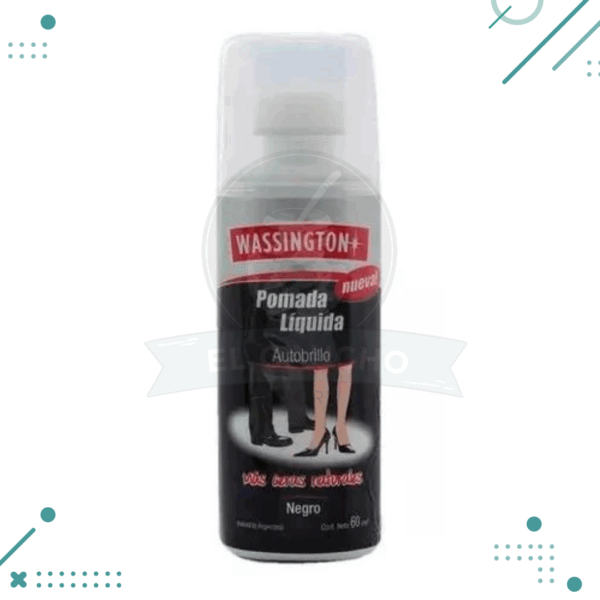 Wassington Pomada Liquida Negro X60cm - Autobrillo Zapatos