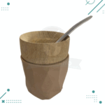 Mate Madera y Silicona + Bombilla BEIGE