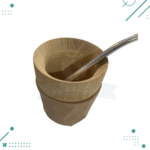 Mate Madera y Silicona + Bombilla BEIGE - Imagen 2