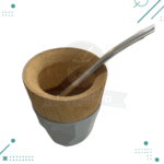 Mate Madera y Silicona + Bombilla GRIS - Imagen 2