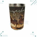 Set Matero Tres Piezas Argentina caballos - yerbera + azucarera + mate de vidrio - Imagen 2