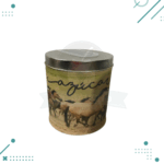 Set Matero Tres Piezas Argentina caballos - yerbera + azucarera + mate de vidrio - Imagen 3