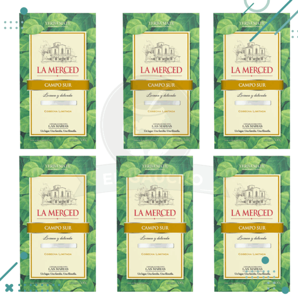 Yerba Mate La Merced , Campo Sur(500gr) (pack x 6un) (3kg)