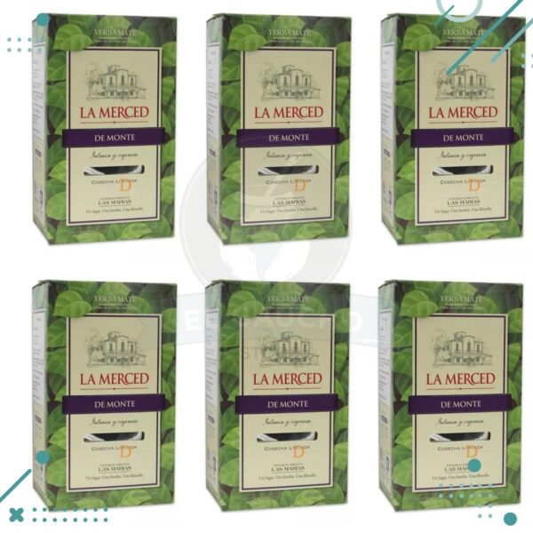 Yerba Mate La Merced , De Monte (500gr) (pack x 6un) (3kg)
