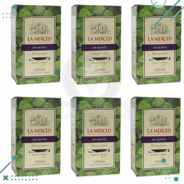 Yerba Mate La Merced , De Monte (500gr) (pack x 6un) (3kg)