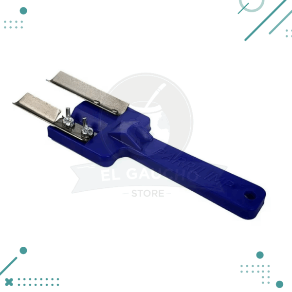 Limpia Parrilla Doble V Asador Parrillero, color AZUL