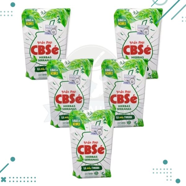 Yerba Mate CbSE Hierbas Serranas (500g) (pack 5 un) (2.5kg)