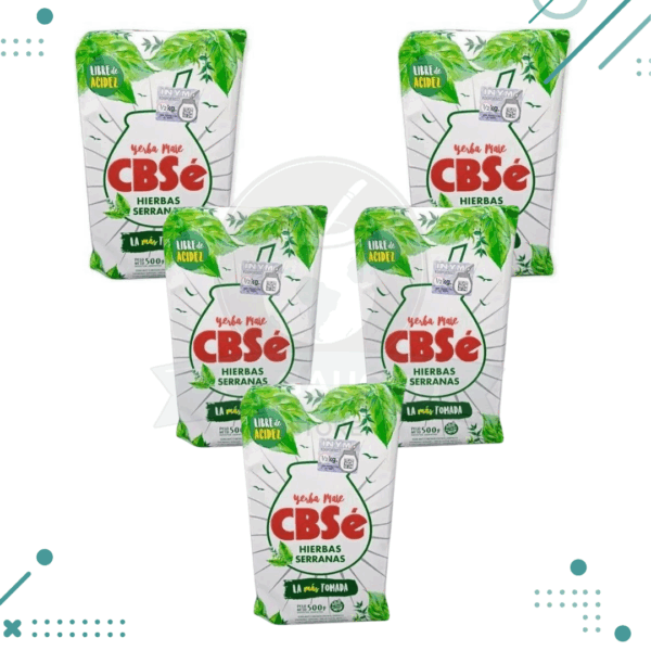 Yerba Mate CbSE Hierbas Serranas (500g) (pack 5 un) (2.5kg)