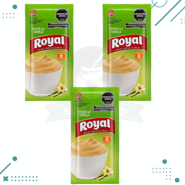 POSTRE VAINILLA En Polvo Royal Con Edulcorante 60 g (pack x 3un) (180g)