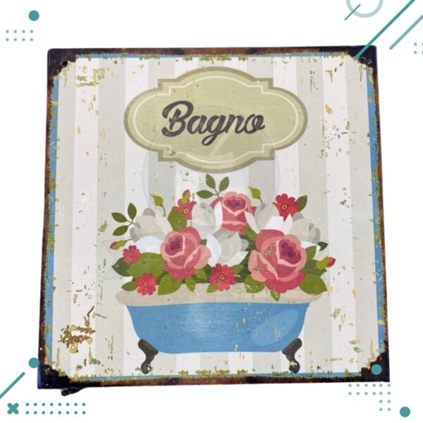 Cartel Chapa BAGNO (15x15)