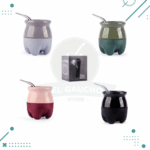 Mate Quechua + Bombilla de Acero Inoxidable, Color Rosa - Imagen 2