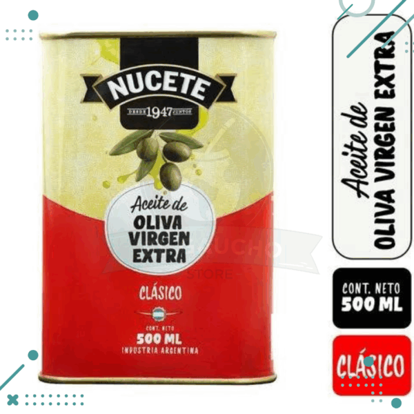 Aceite De Oliva Nucete Extra Virgen Clásico 500 Ml