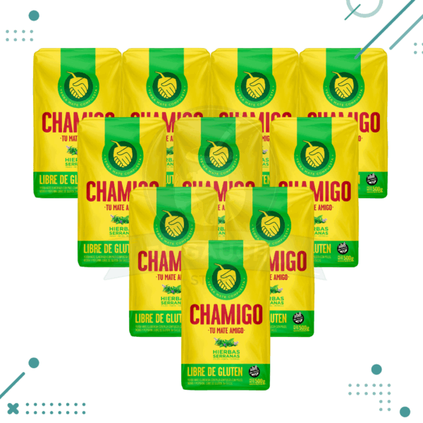Yerba Mate Chamigo, Hierbas Serranas (500gr) (pack 10) (5kg)