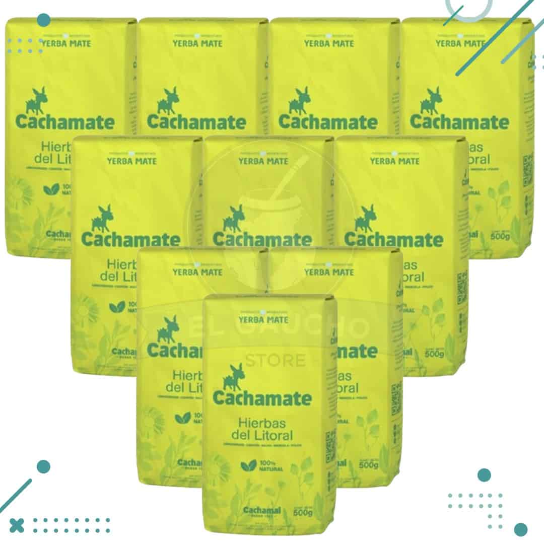 Diseno-sin-titulo-2023-08-30T180634.688.png Yerba Mate Cachamate Hierbas del Litoral, Cedrón, Salvia y Marcela (500gr) (pack 10) (5kg) - Imagen 1