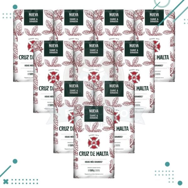 Yerba Mate Cruz de Malta Tradicional, (500gr.) (pack 10) (5kg)