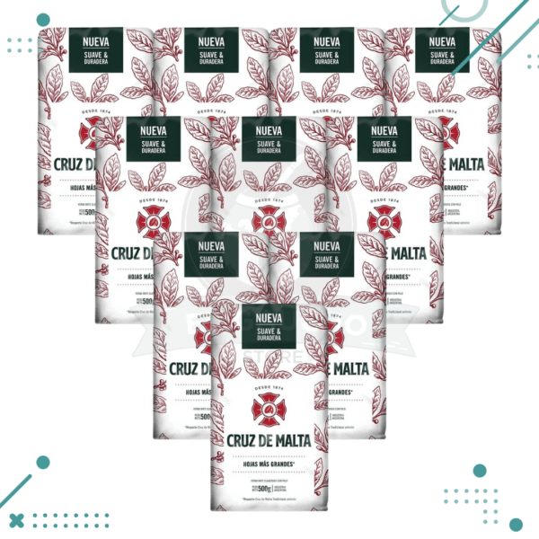 Yerba Mate Cruz de Malta Tradicional, (500gr.) (pack 10) (5kg)