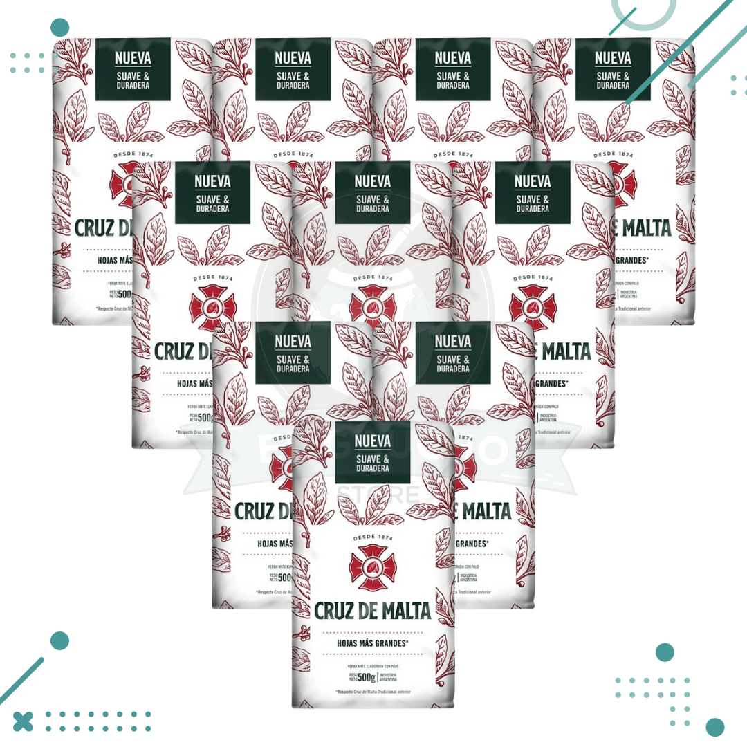 Diseno-sin-titulo-2023-08-30T182146.670.png Yerba Mate Cruz de Malta Tradicional, (500gr.) (pack 10) (5kg) - Imagen 1