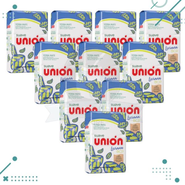 Yerba Mate Unión, SUAVE LIVIANA (500gr.) (pack 10) (5kg)