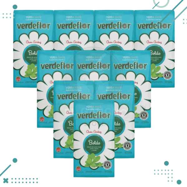 Yerba Mate VerdeFlor Con Boldo (500g) (pack 10) (5kg)
