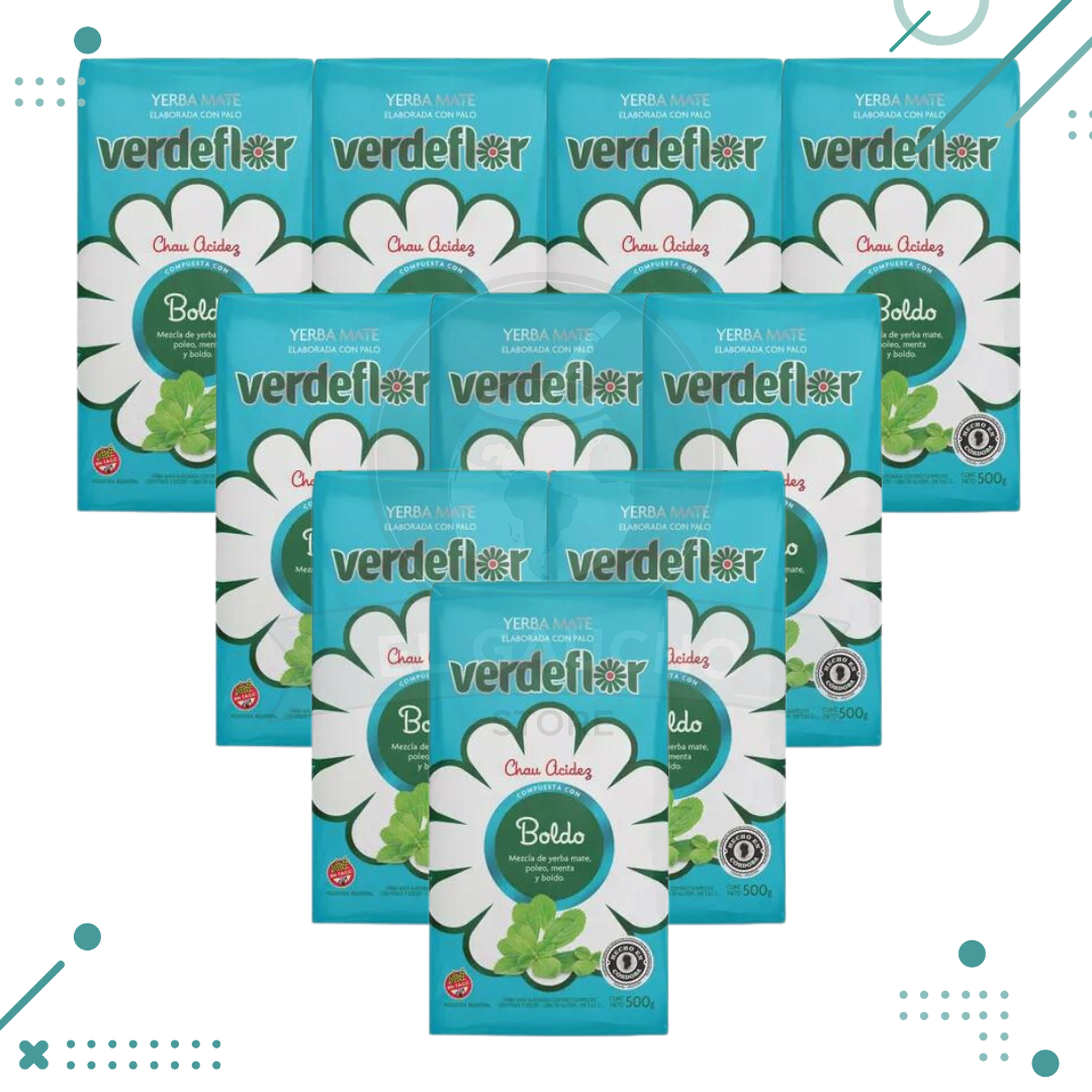 Diseno-sin-titulo-2023-08-30T184245.668.png Yerba Mate VerdeFlor Con Boldo (500g) (pack 10) (5kg) - Imagen 1