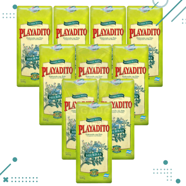 Yerba Mate Playadito Con Hierbas (500gr) (pack 10) (5kg)