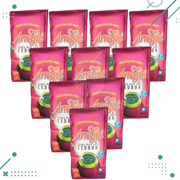 Yerba Mate Don Arregui CEDRON (500gr) (pack 10) (5kg)