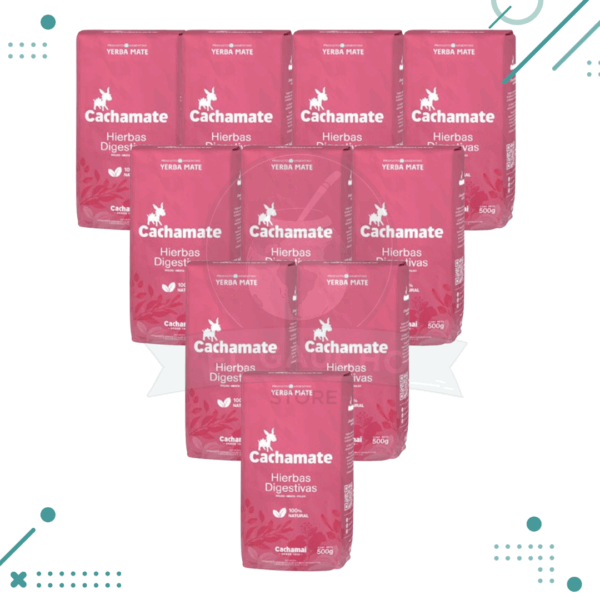 Yerba Mate Cachamate Hierbas Digestivas (poleo, boldo y menta) (500gr) (pack 10) (5kg)