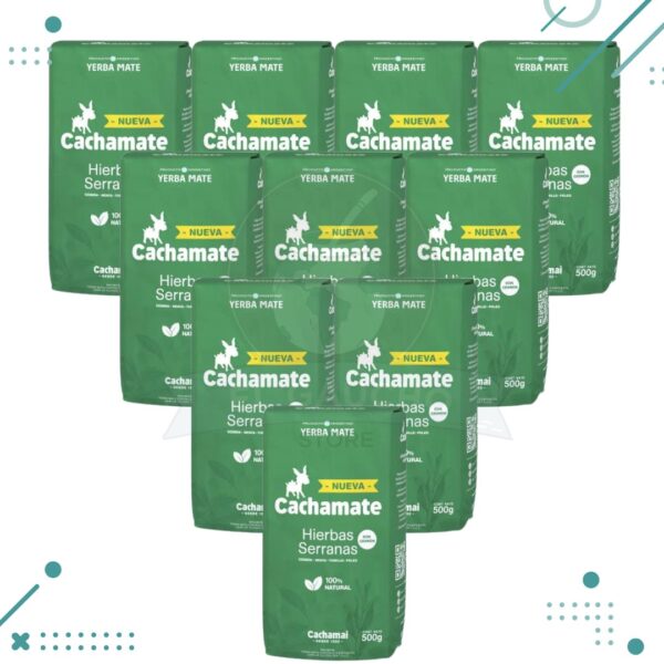 Yerba Mate Cachamate Hierbas Serranas (500gr) Con Cedron (pack 10) (5kg)