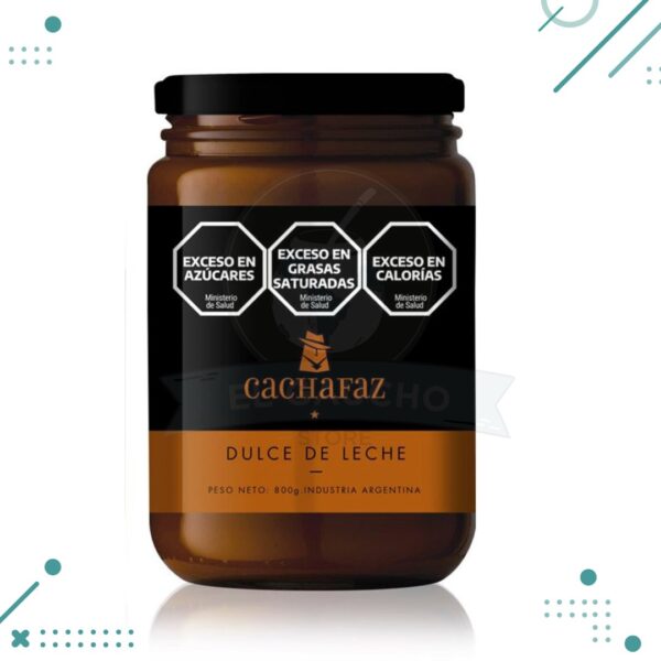 Dulce de Leche Cachafaz, Apto para Celiacos, Envase vidrio (800gr)