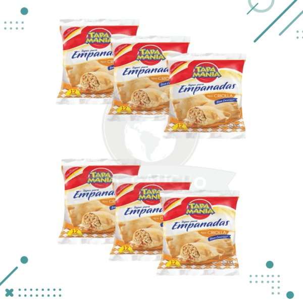 Tapas Empanadas Tapa Mania CRIOLLA 6 Paquetes (72 tapas) (1.9kg)