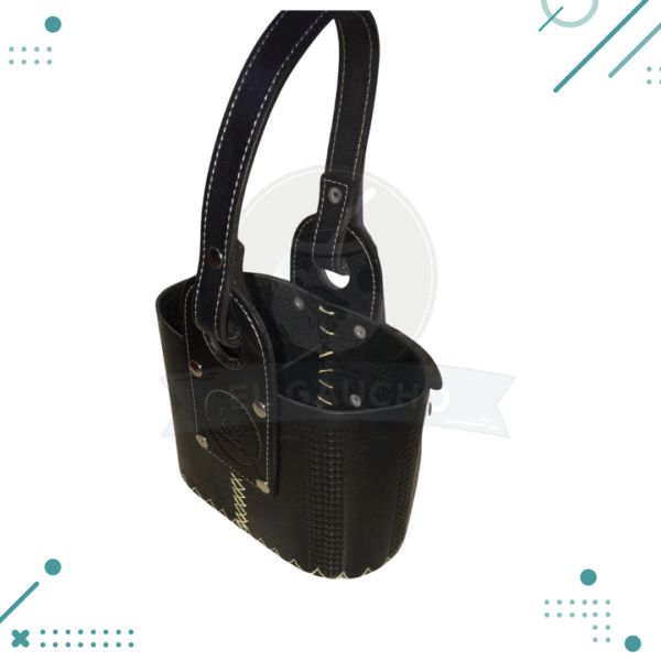 Media Canasta Matera Cuero Color Negra