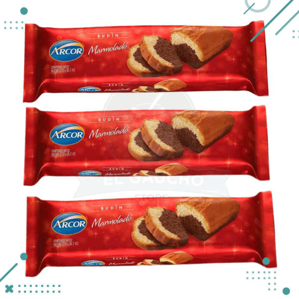 Budin ARCOR MARMOLADO Navidad 215g (3 unid)(645gr)